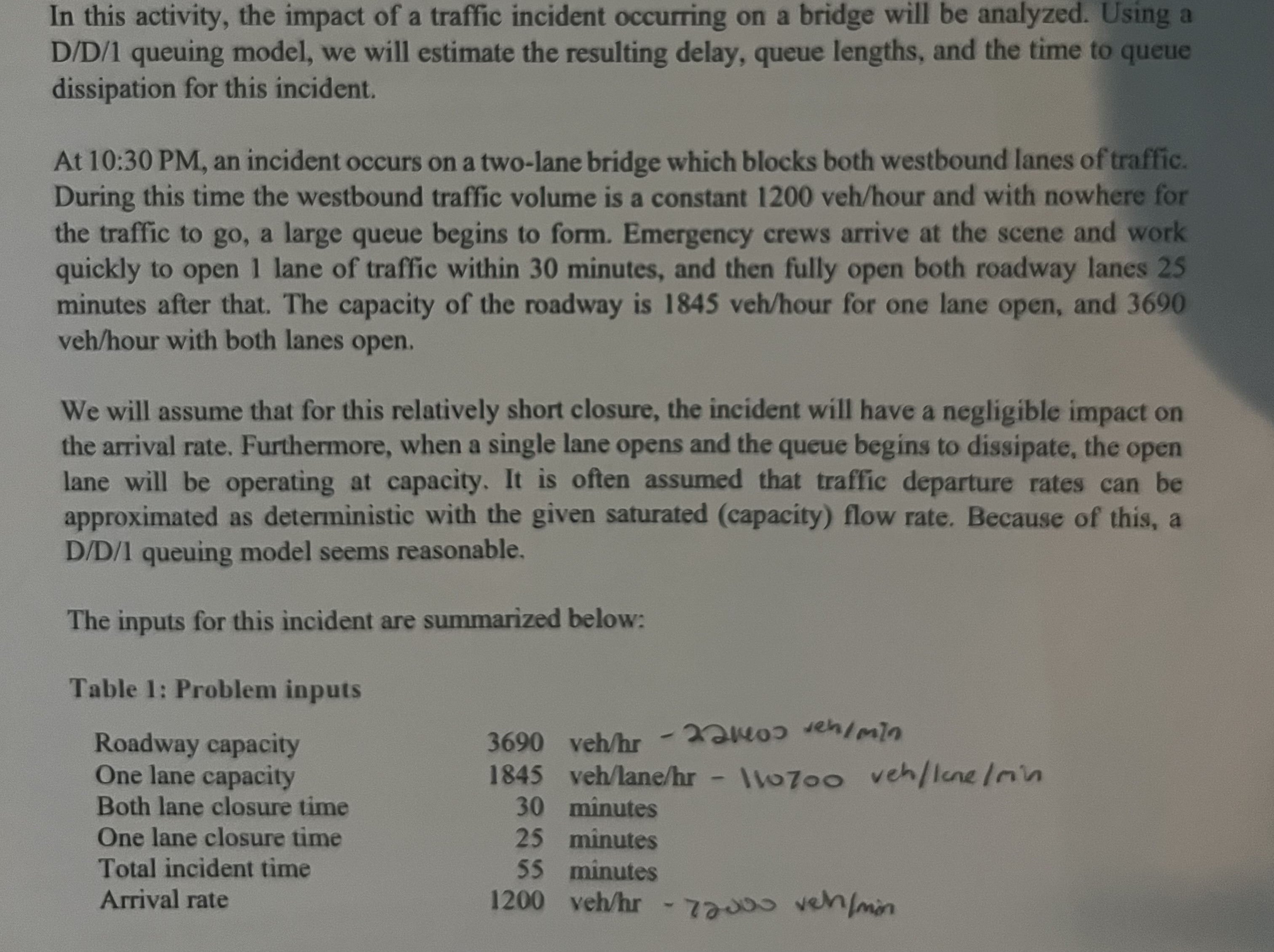 In this activity, the impact of a traffic