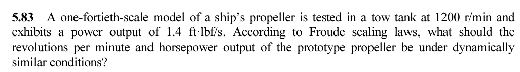 5 . 8 3 A one - fortieth - scale model of a