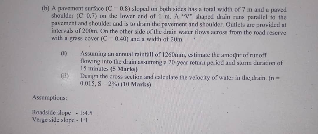 ( b ) A pavement surface