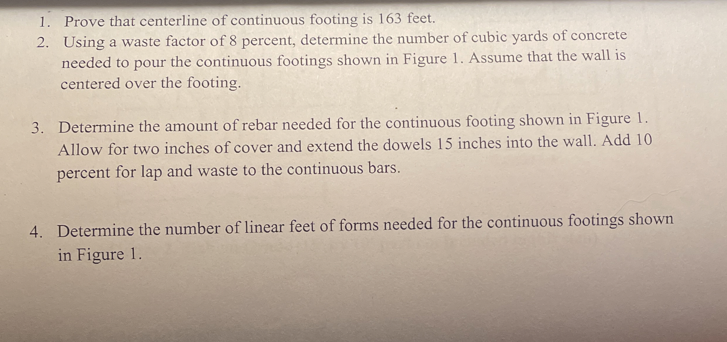 Prove that centerline of continuous footing is 1