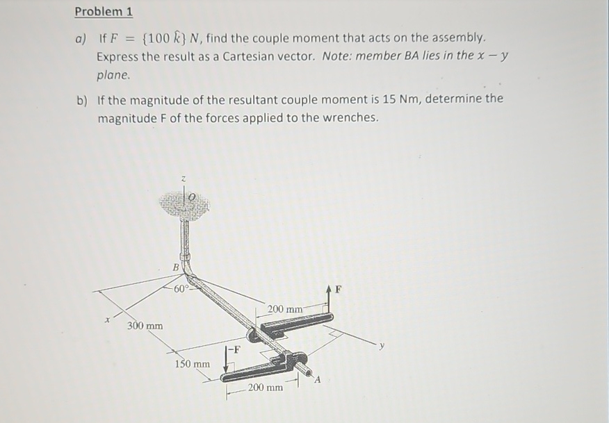 Problem 1 a ) If F = { 1 0 0 hat ( k ) } N , find