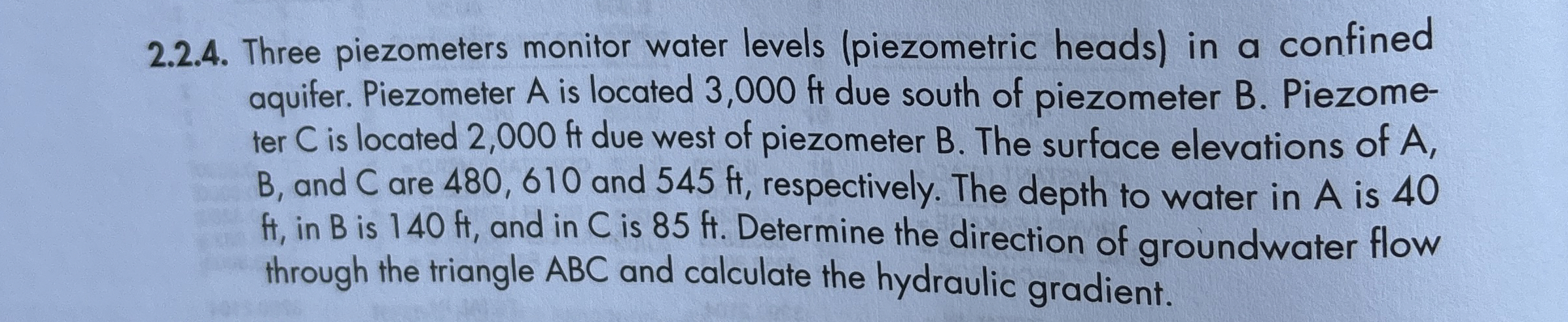 2 . 2 . 4 . Three piezometers monitor water