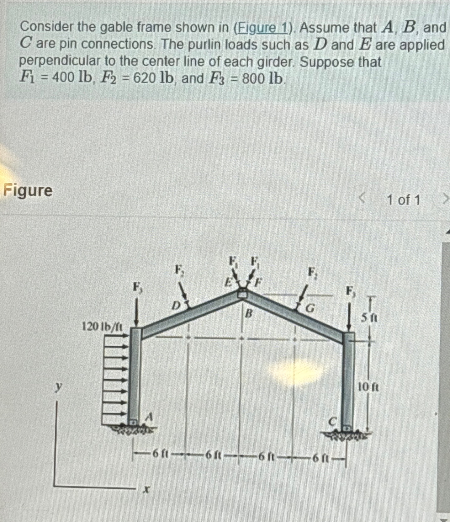 Consider the gable frame shown in ( Eigure 1 ) .