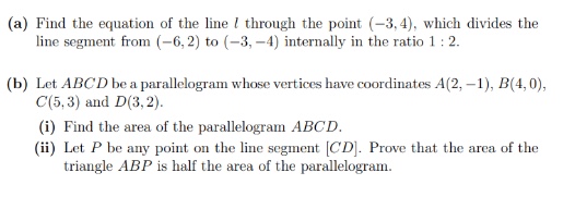 ( a ) Find the equation of the line l through the