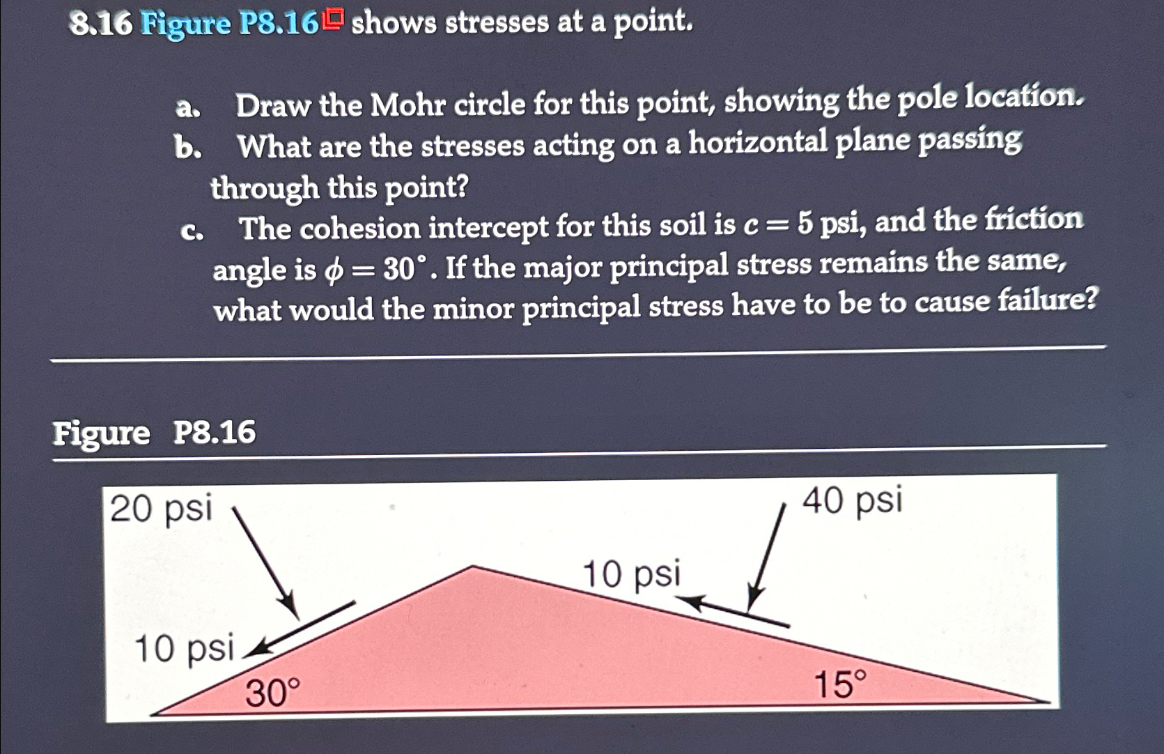 Please complete 8 . 1 6 but with applied shear