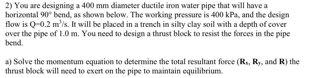 You are designing a 400mm diameter ductile iron