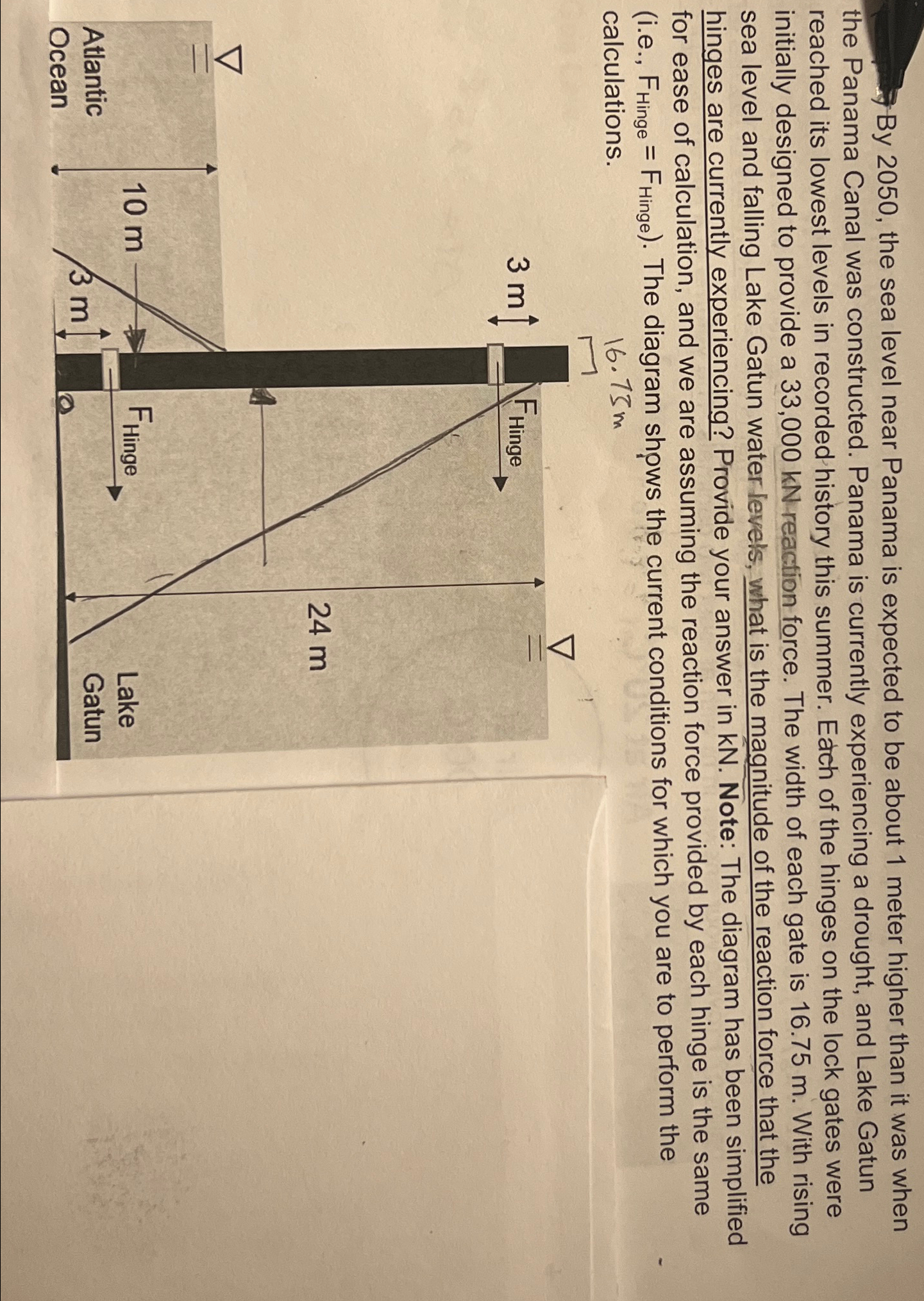 By 2 0 5 0 , the sea level near Panama is