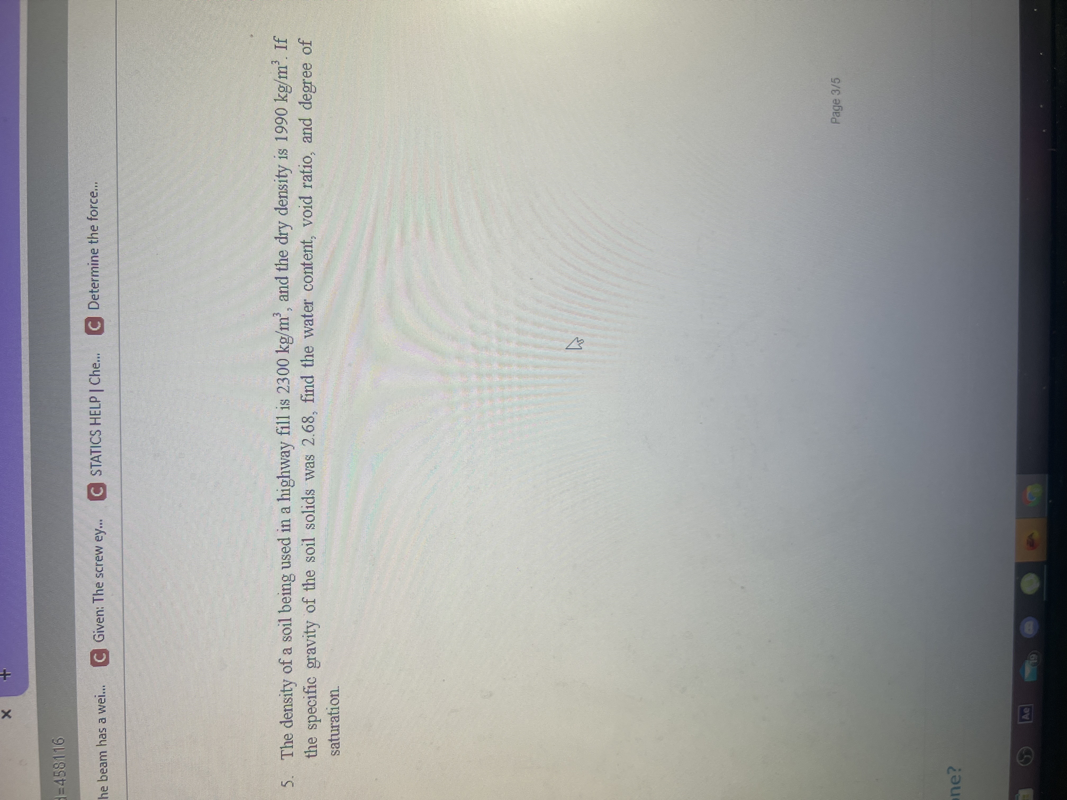 the density of a soil being used in a higheay