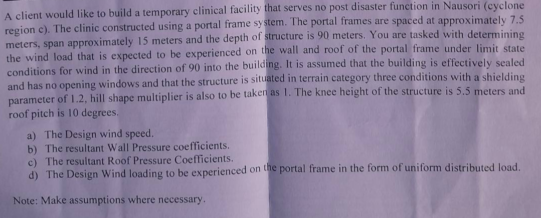 A client would like to build a temporary clinical