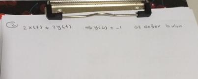 2 x ( t ) + 2 y ( t ) , = y ( 0 ) = - 1 , Find