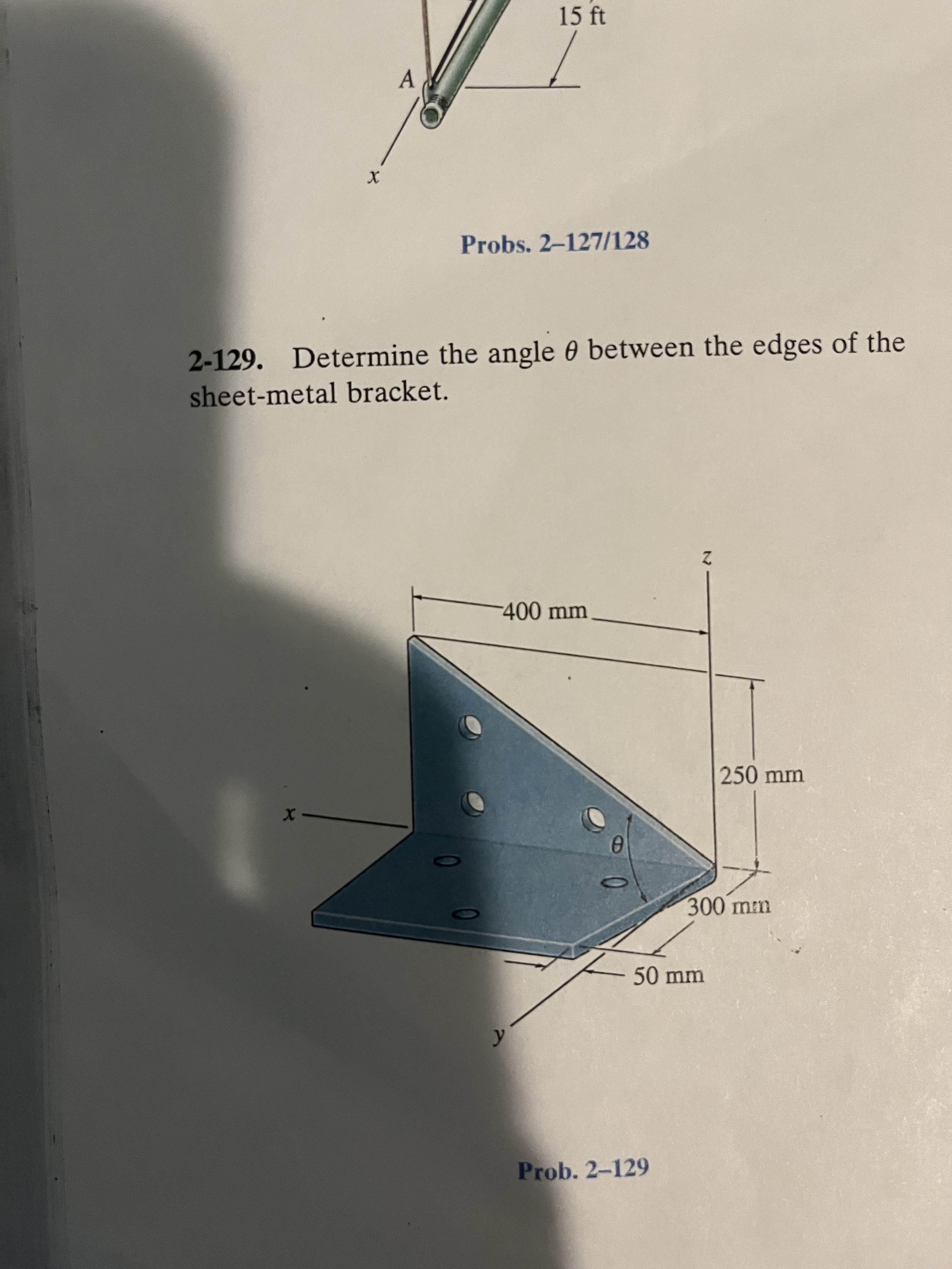 2 - 1 2 9 . Determine the angle between the edges