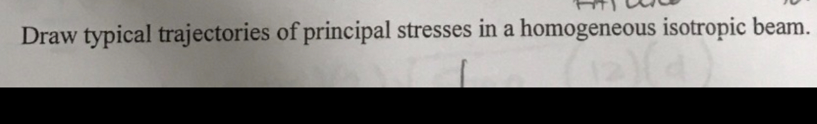 Draw typical trajectories of principal stresses