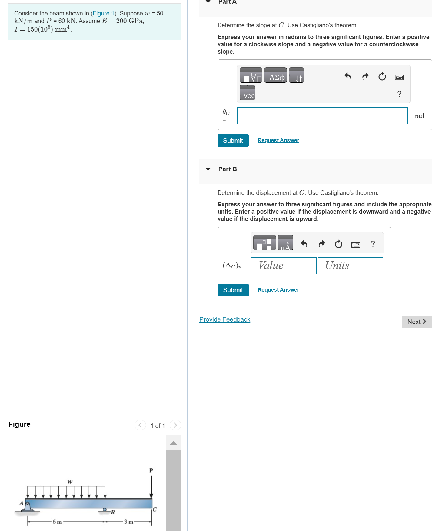 Consider the beam shown in ( Figure 1 ) . Suppose