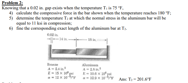 Problem 2 : Knowing that a 0 . 0 2 in . gap