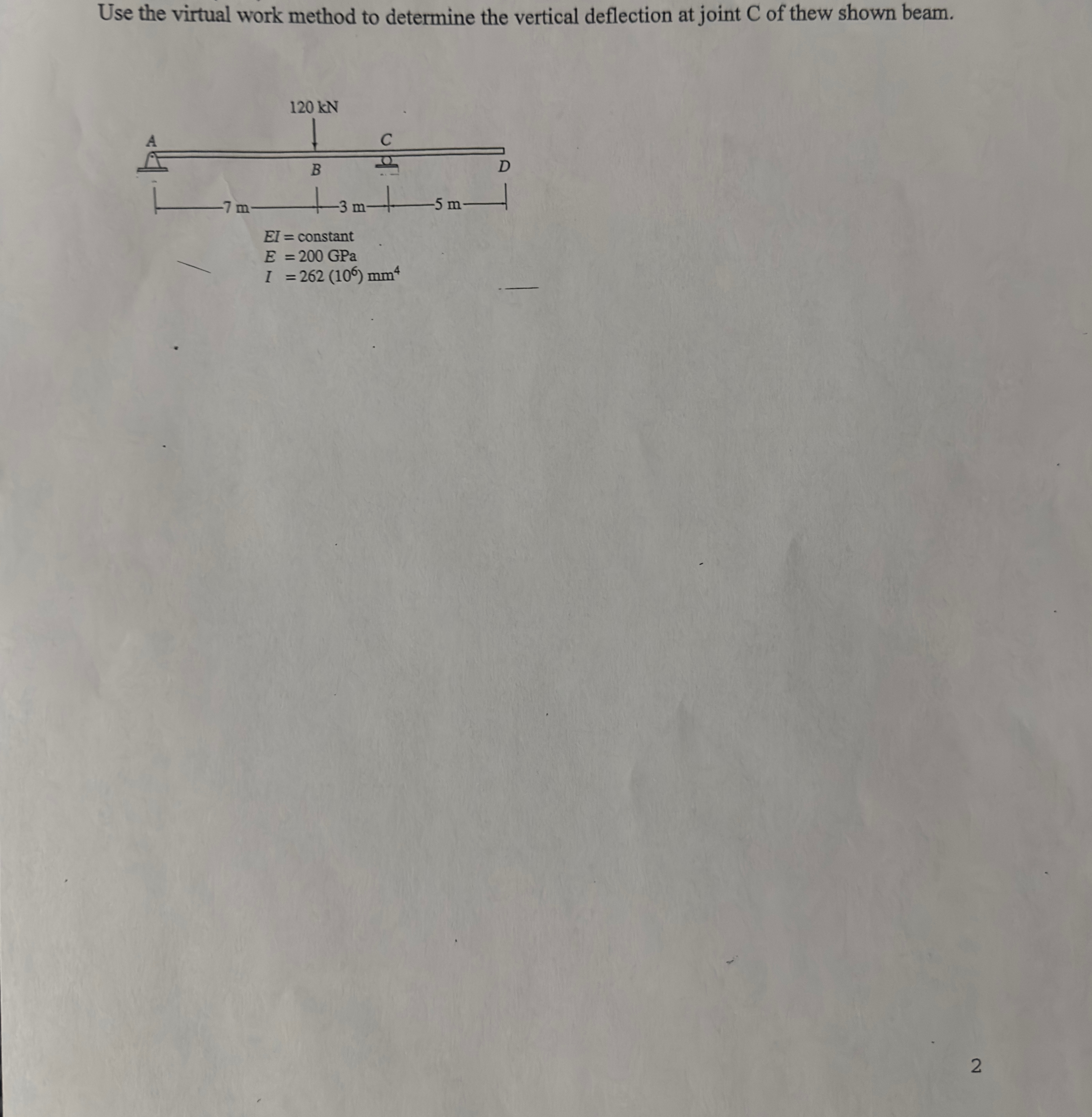 Use the virtual work method to determine the