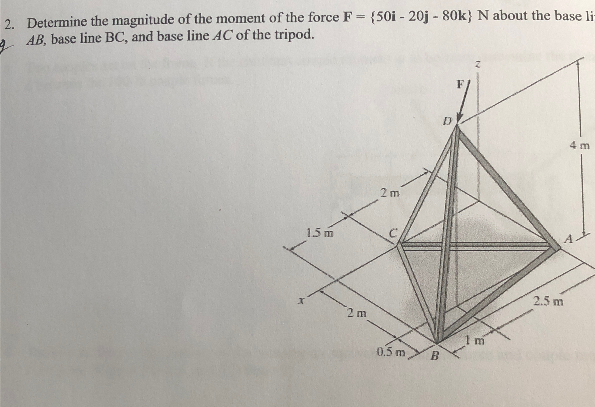 Determine the magnitude of the moment of the