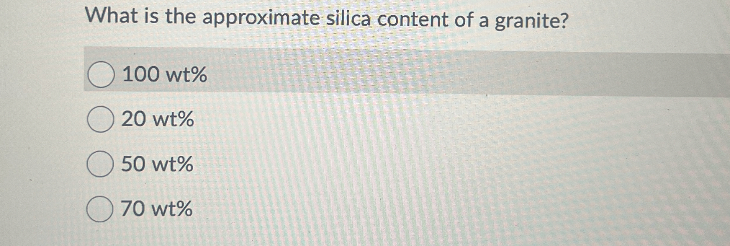 What is the approximate silica content of a