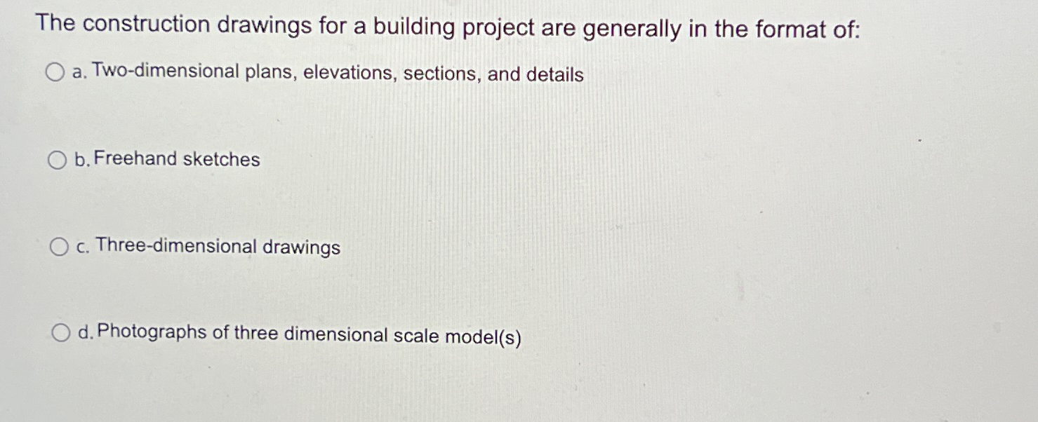 The construction drawings for a building project