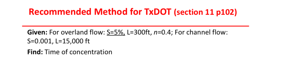 Recommended Method for TxDOT ( section 1 1 p 1 0