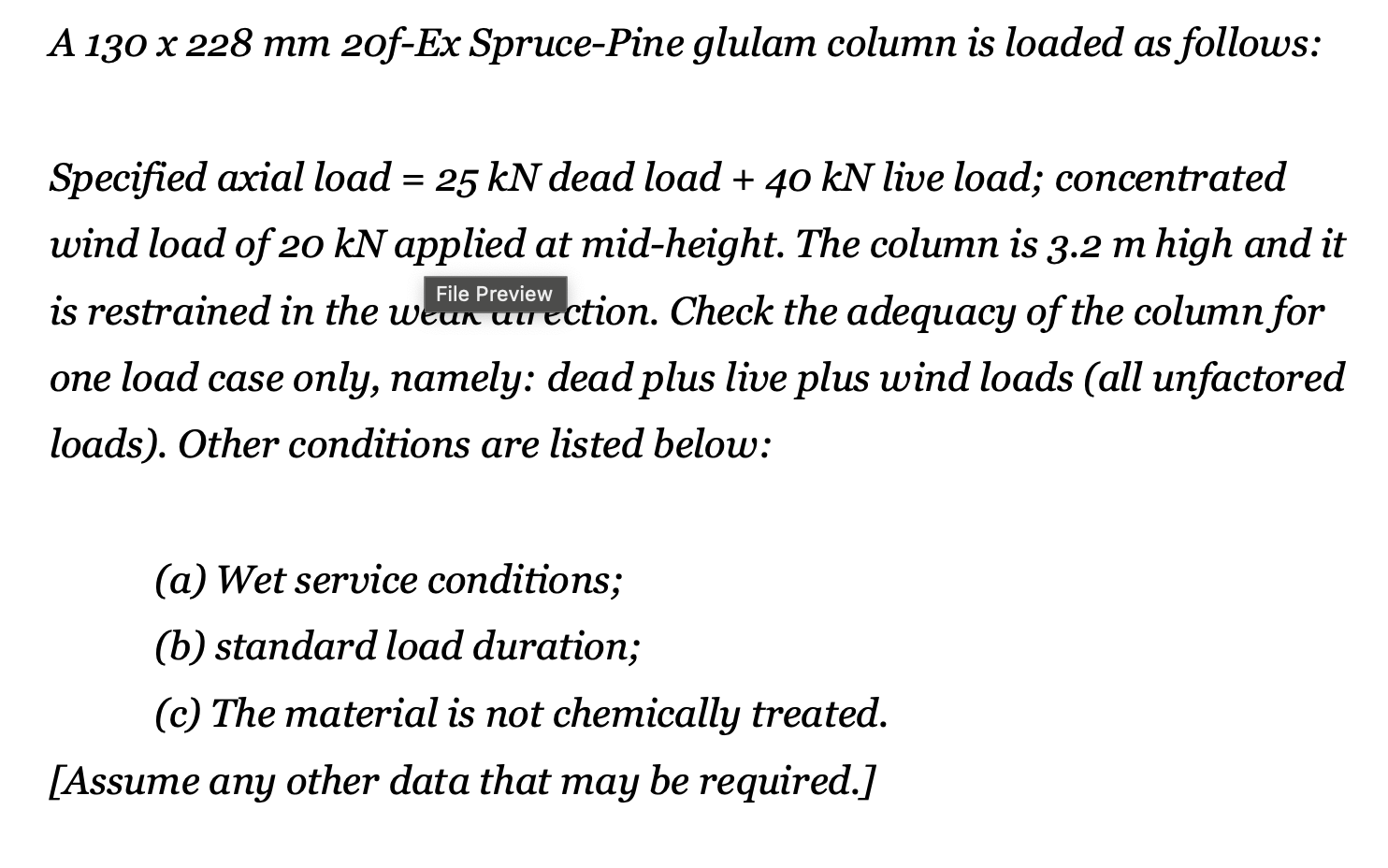 A 1 3 0 2 2 8 mm 2 0 f - Ex Spruce - Pine glulam