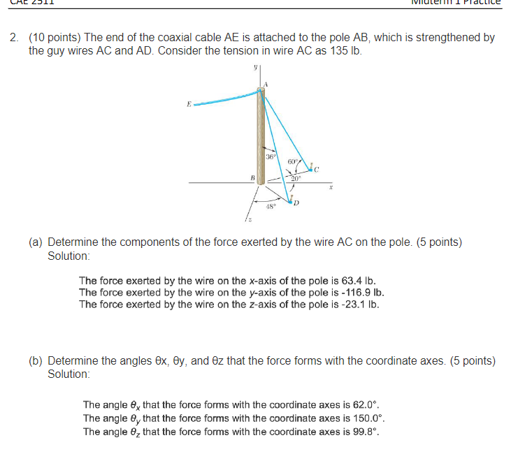 ( 1 0 points ) The end of the coaxial cable AE is