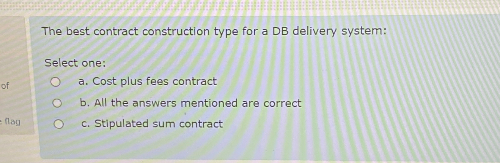 The best contract construction type for a DB