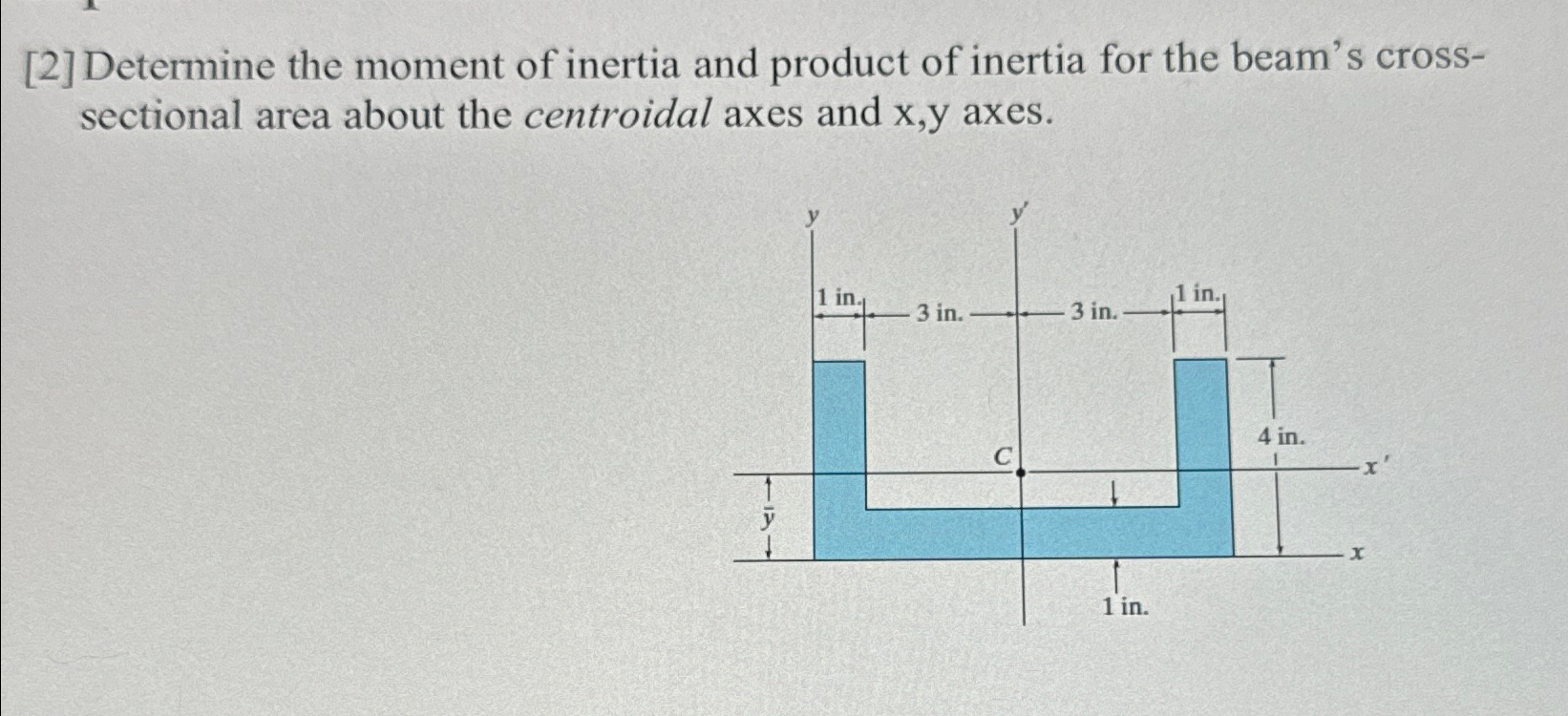 [ 2 ] Determine the moment of inertia and product