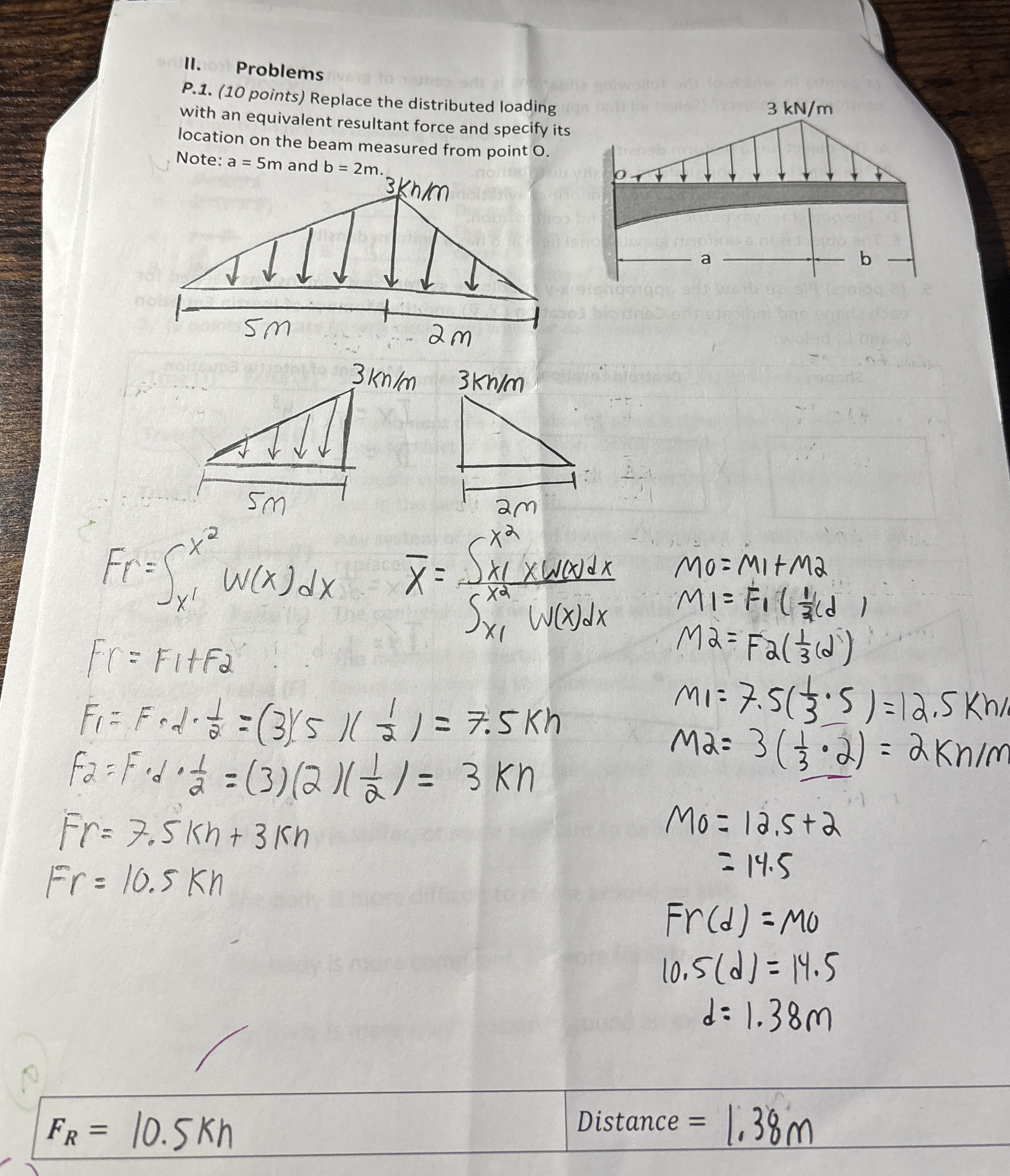 II . Problems P . 1 . ( 1 0 points ) Replace the