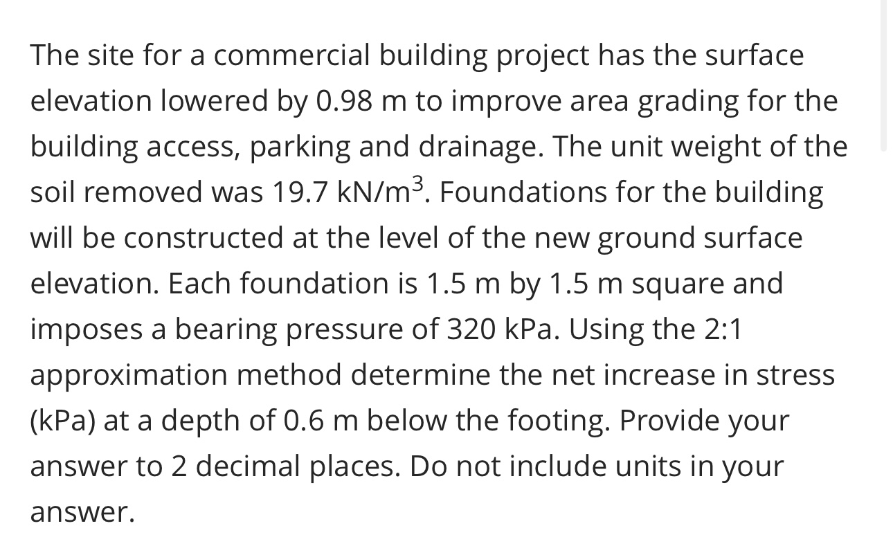 The site for a commercial building project has