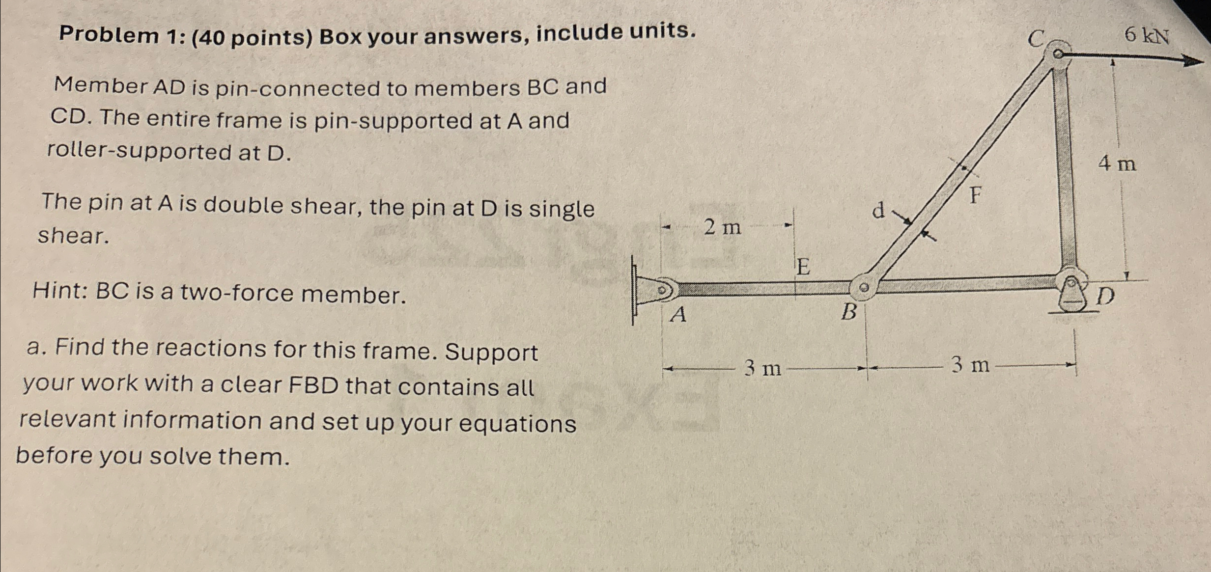 Problem 1 : ( 4 0 points ) Box your answers,