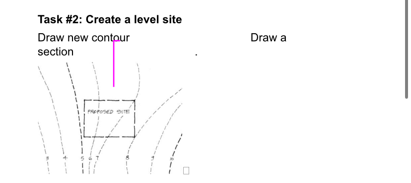 Task # 2 : Create a level site Draw a