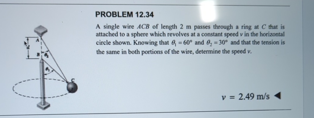 PROBLEM 1 2 . 3 4 A single wire ACB of length 2 m