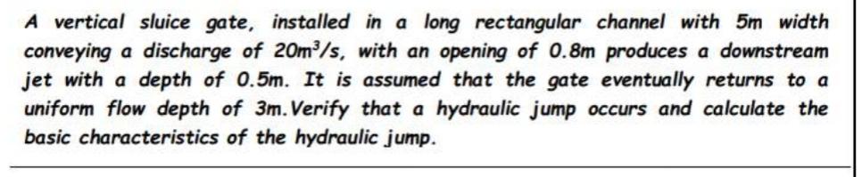 A vertical sluice gate, installed in a long