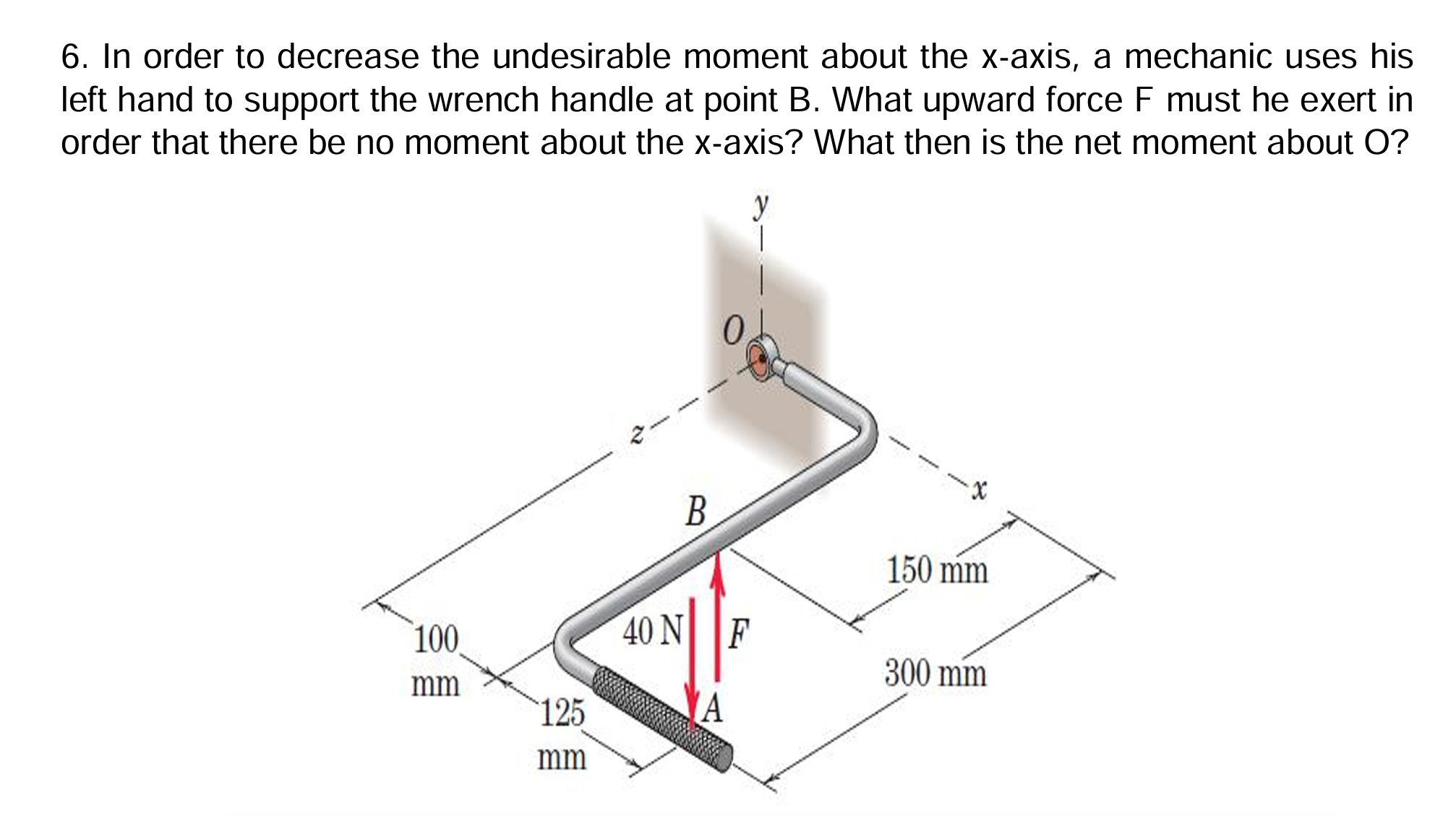In order to decrease the undesirable moment about