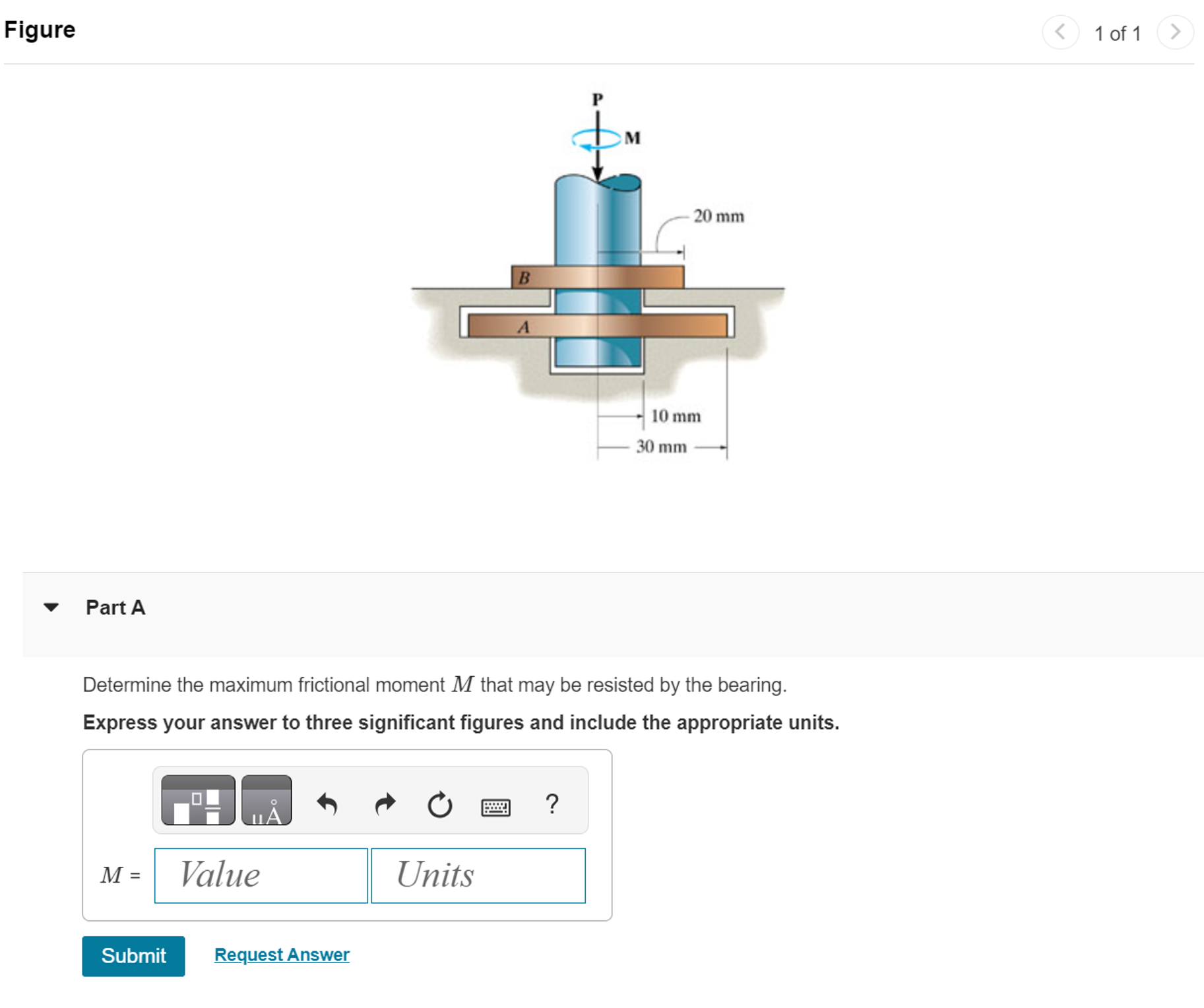 Figure Part A Determine the maximum frictional