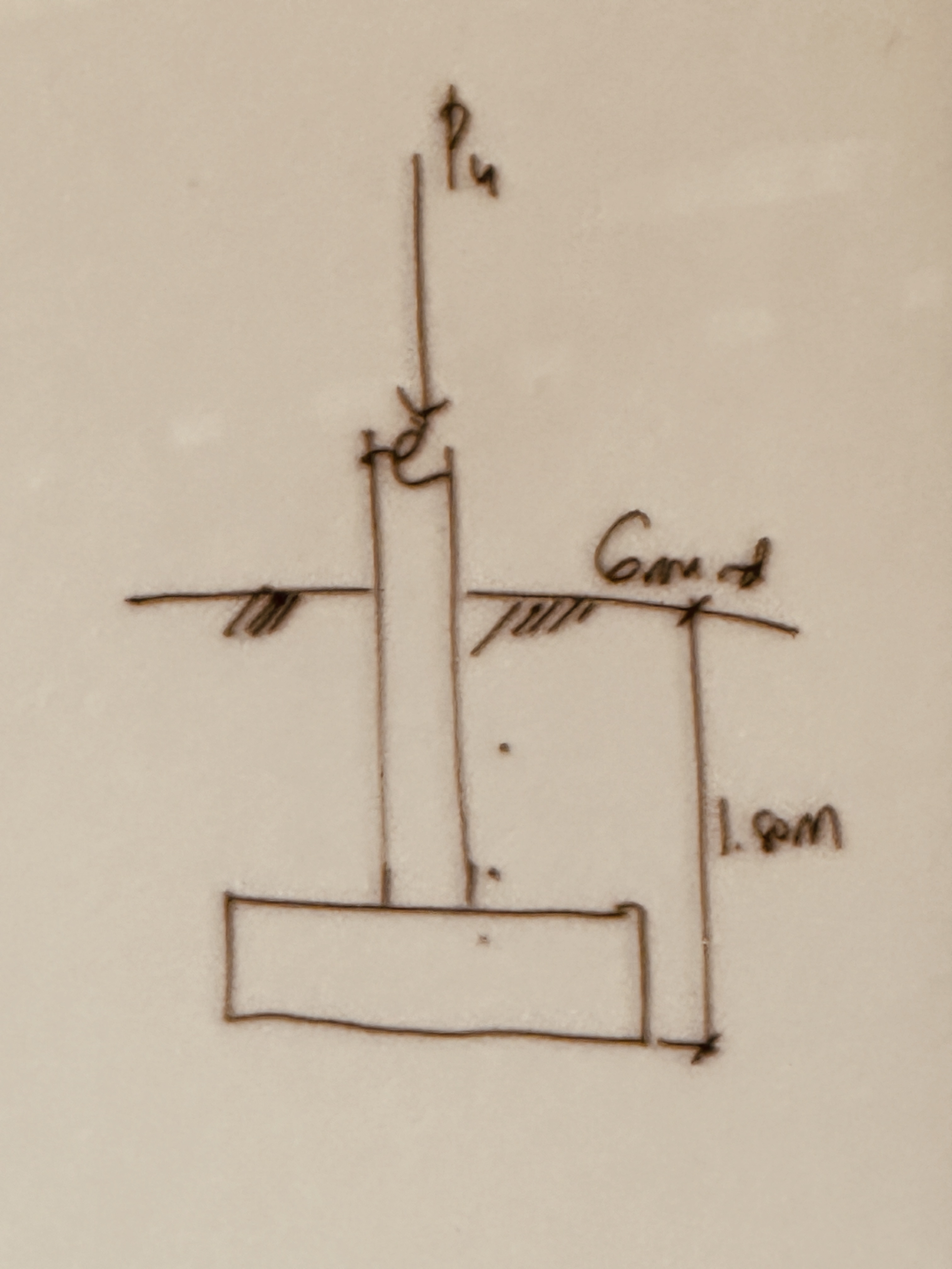 Design a rectangular concrete footing to support