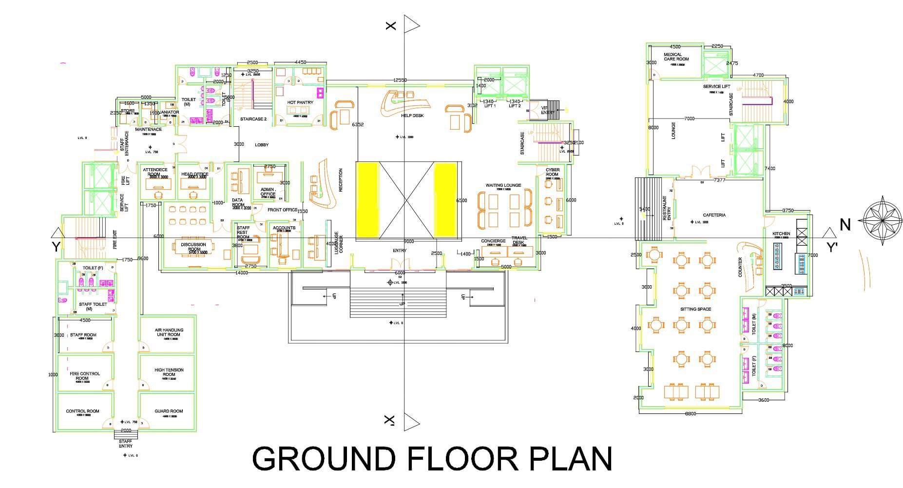 Make a Layout for cctv system and fdas in this