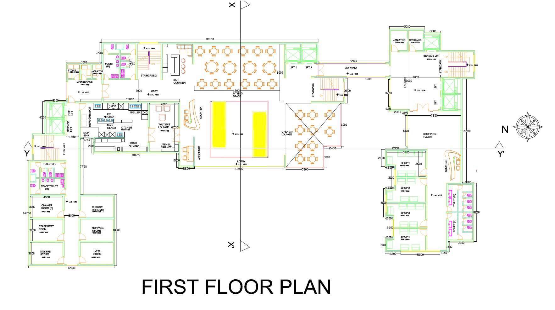 Make a Layout for cctv system and fdas in this