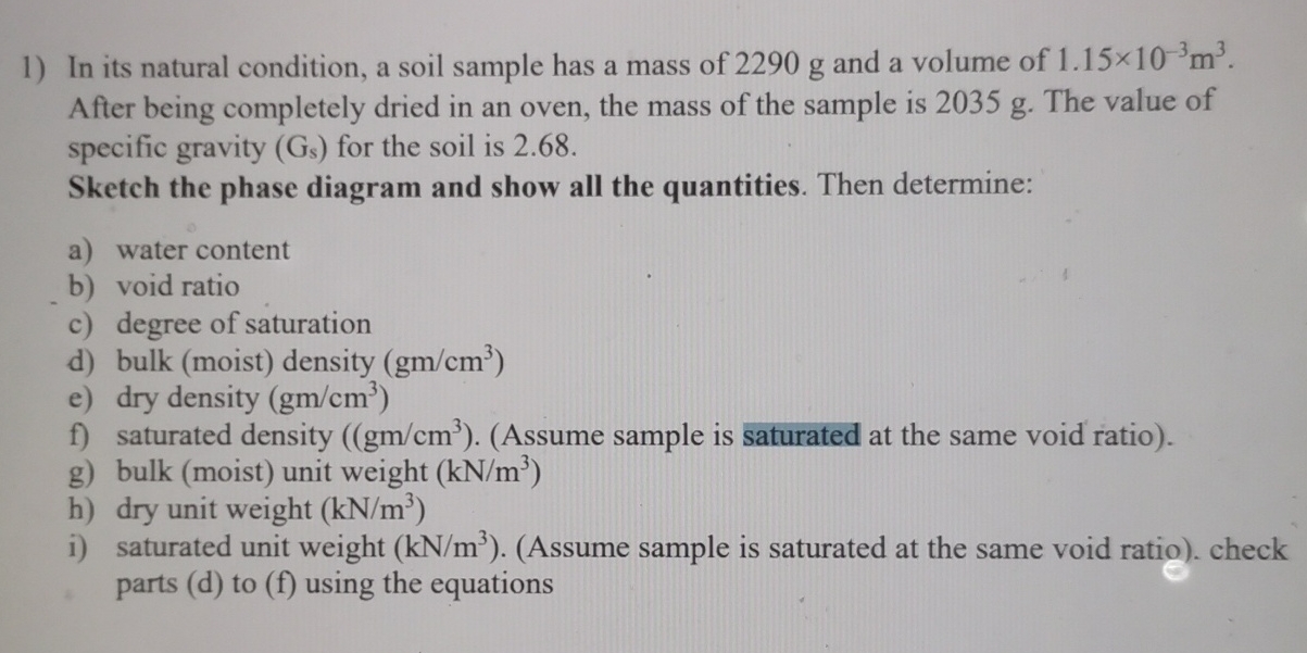 Explain how to solve In its natural condition, a