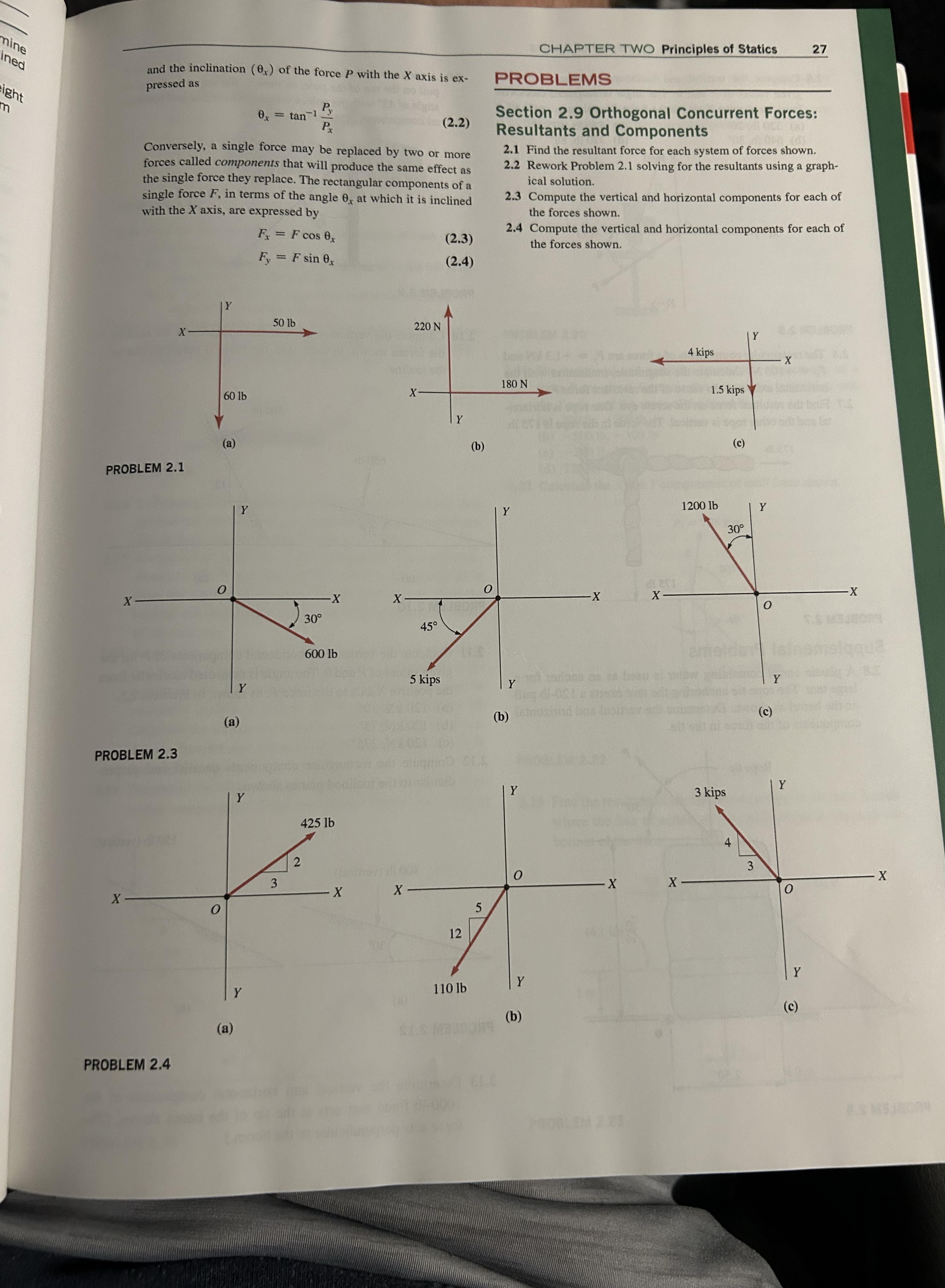 PROBLEMS Section 2 . 9 Orthogonal Concurrent