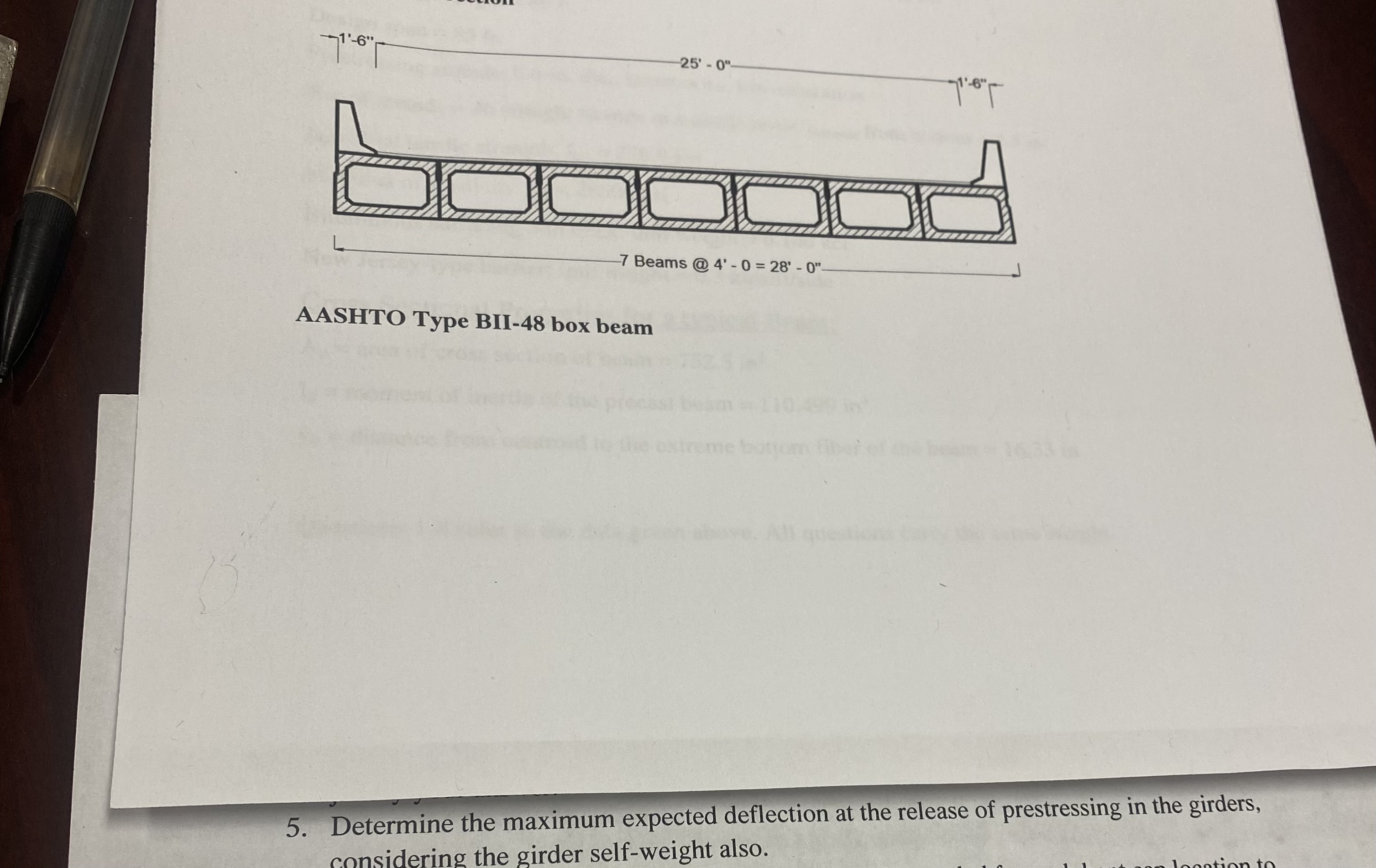 Determine the maximum expected deflection at the