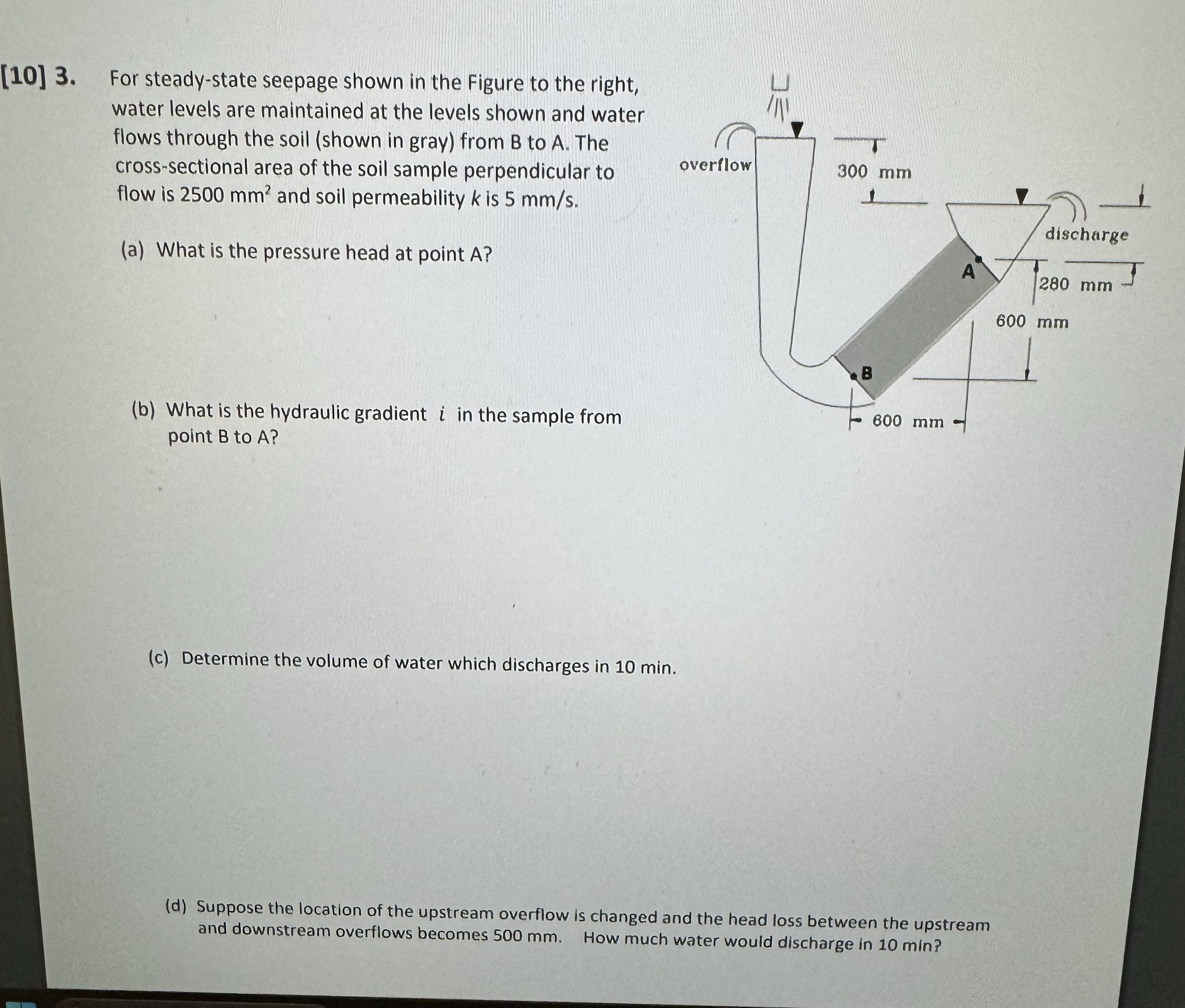 [ 1 0 ] 3 . For steady - state seepage shown in