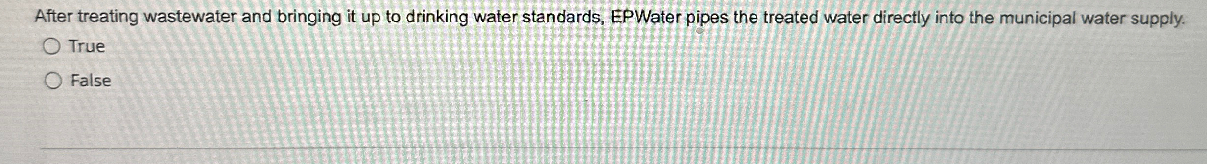 After treating wastewater and bringing it up to