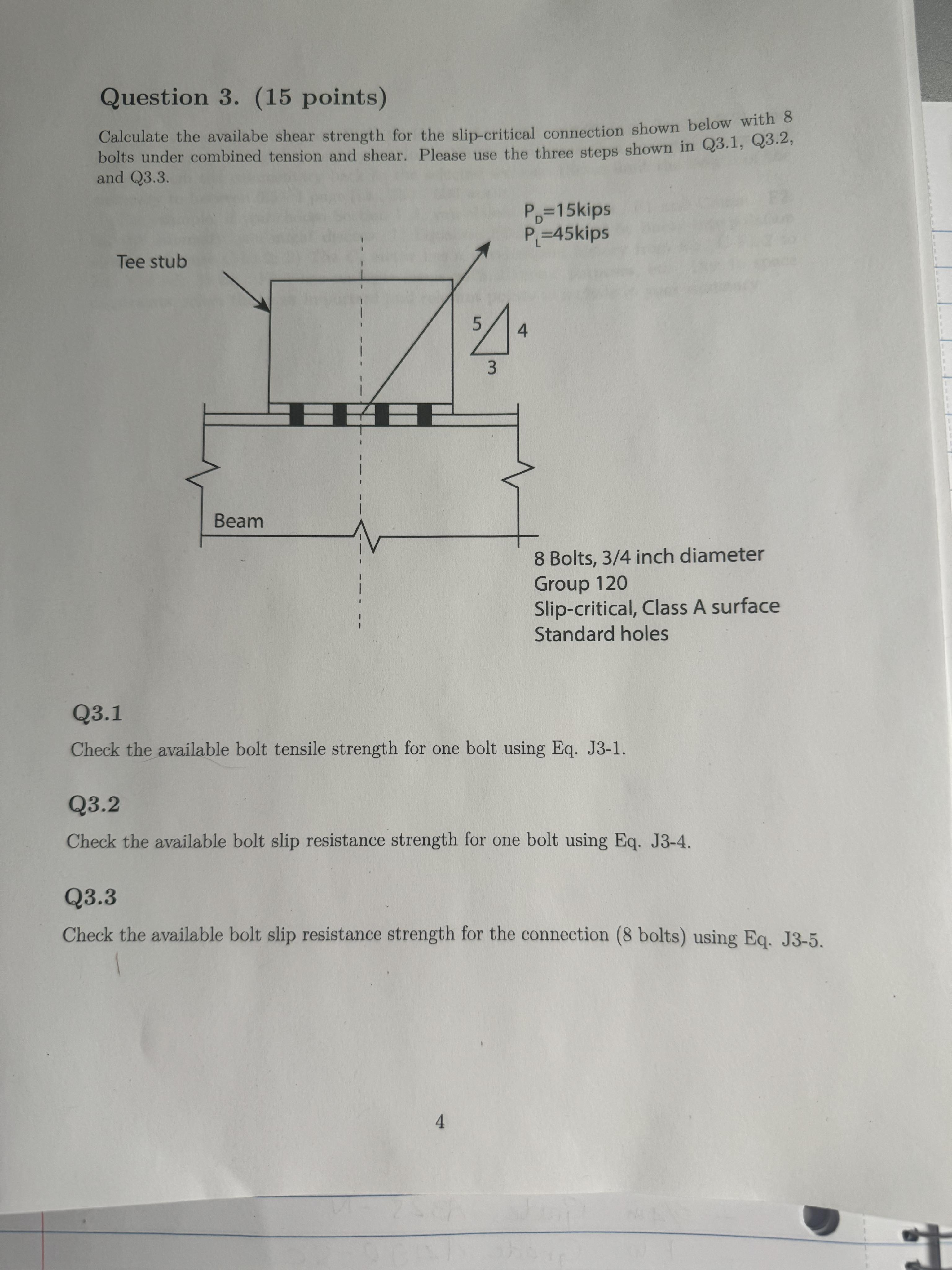 Question 3 . ( 1 5 points ) Calculate the