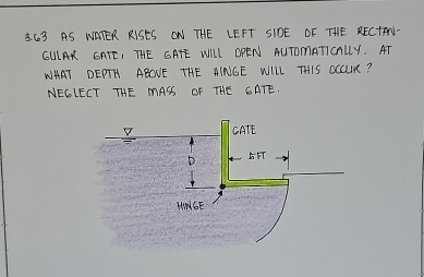 3 . 6 3 As water rises on the left side of the