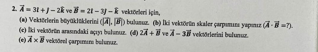 vec ( A ) = 3 hat ( ) + hat ( ) - 2 widehat ( k )