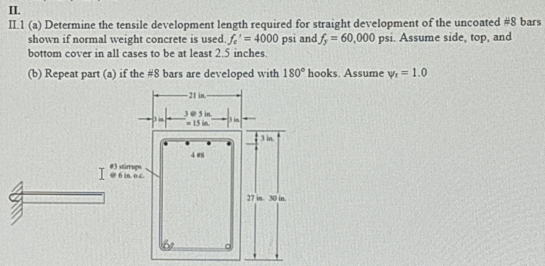 II . II . 1 ( a ) Determine the tensile