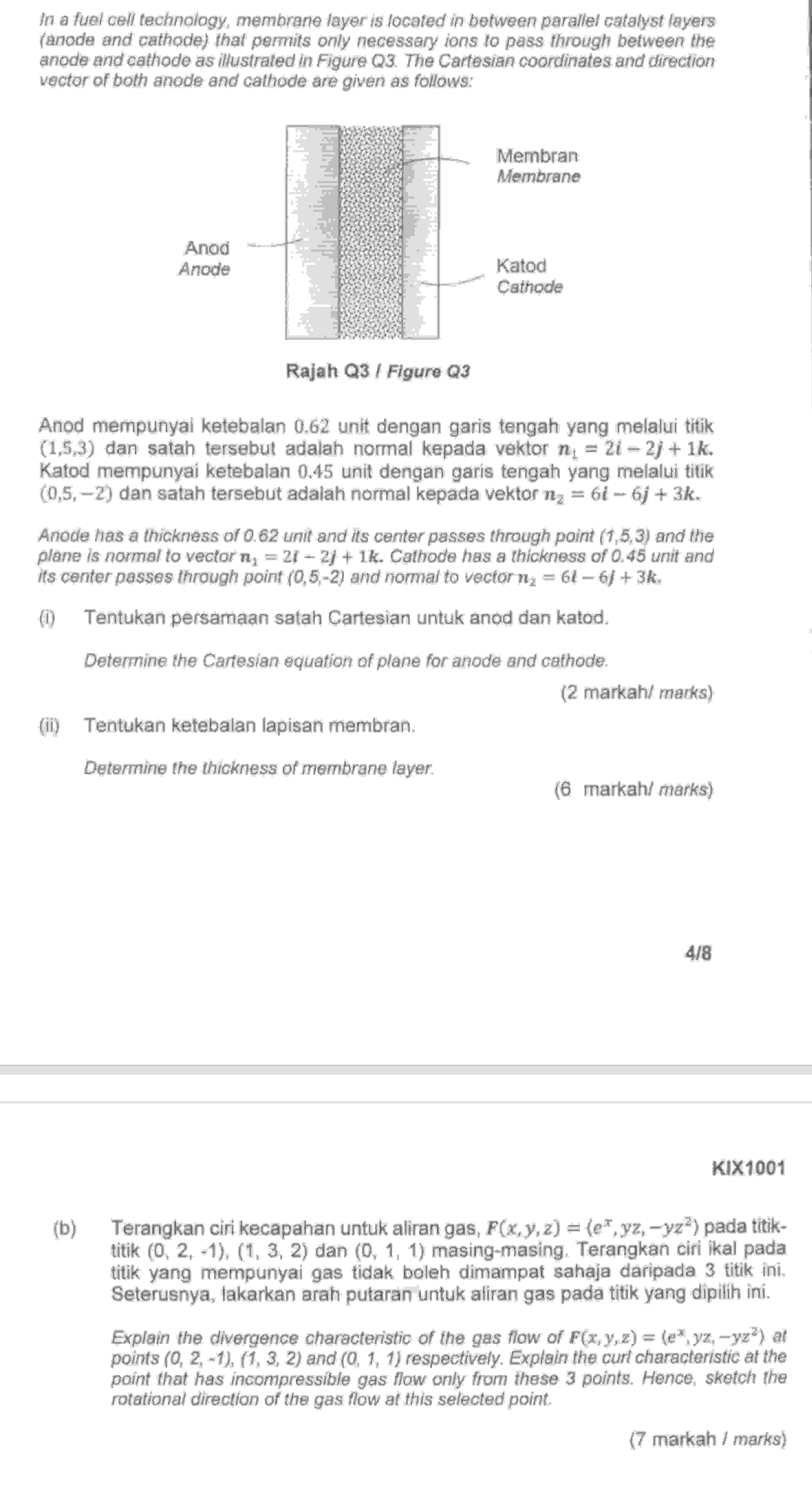 In a fuel cell technology, membrane layer is