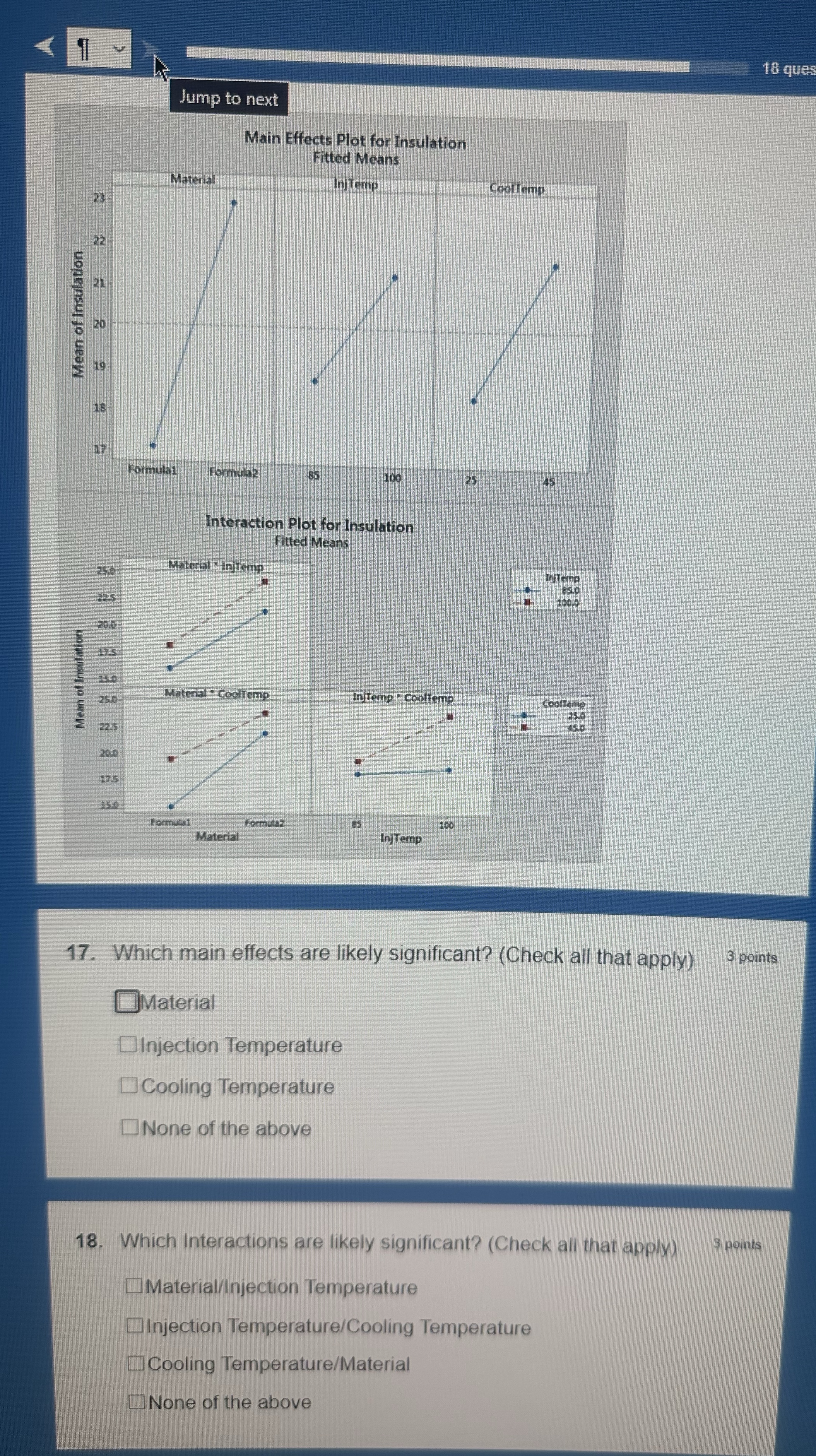 Which main effects are likely significant? (