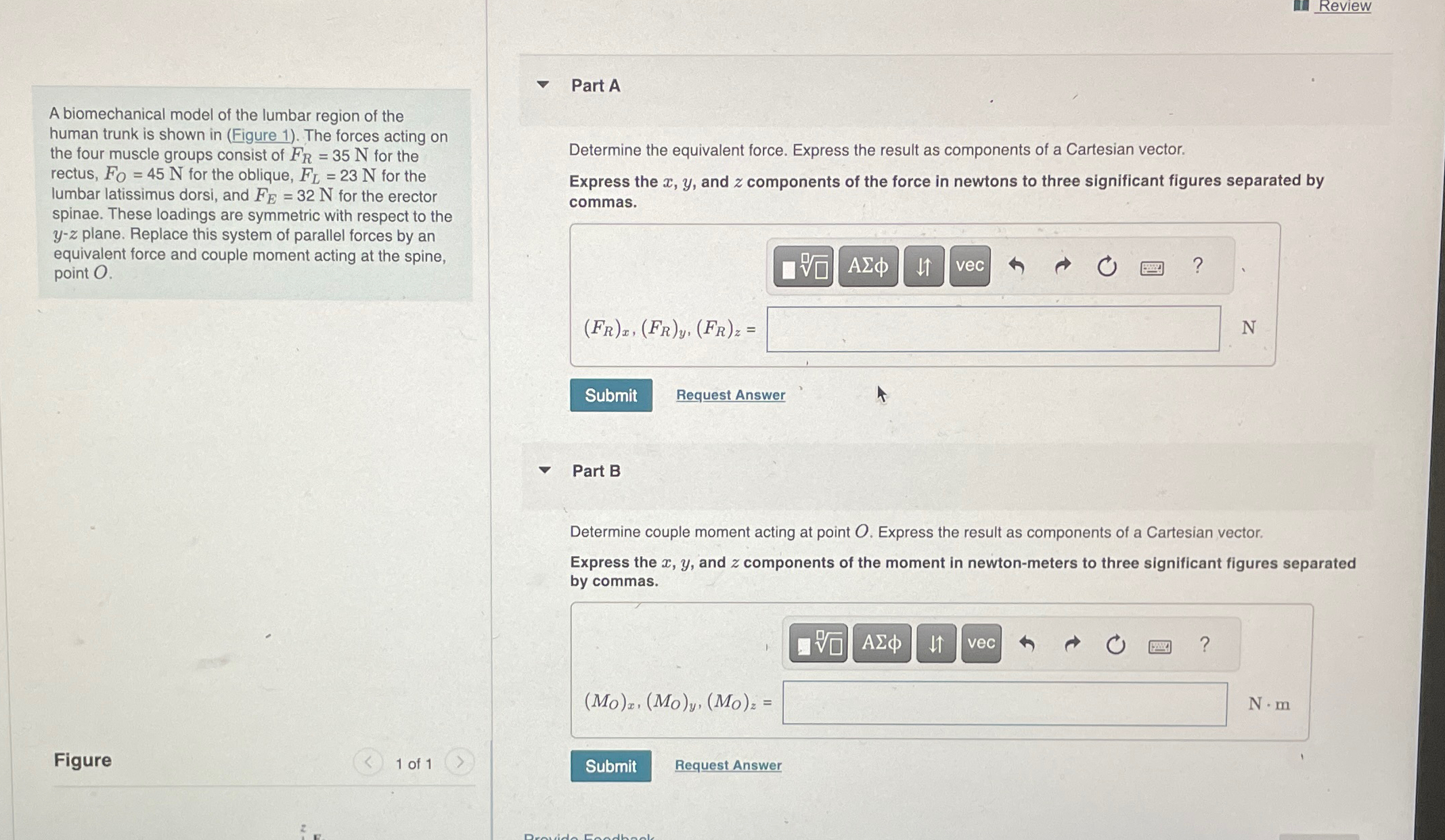 Review A biomechanical model of the lumbar region
